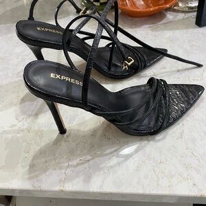 Express Elegant Black Heels